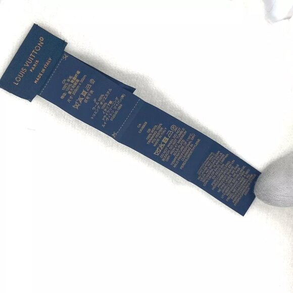 LOUIS VUITTON M79377 LV SKI Scarf-LV Ice Fringe LV logo Scarf wool White/Black - Picture 2 of 14